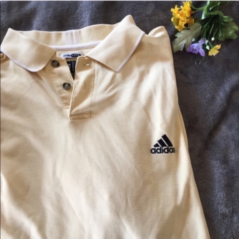 Adidas yellow climate golf polo tee size xl country club